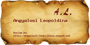 Angyalosi Leopoldina névjegykártya